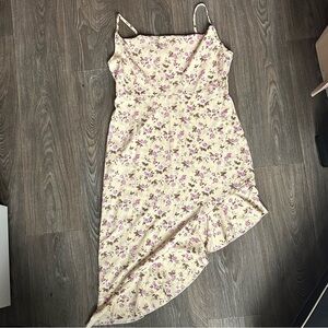 Cider Floral Asymmetrical Dress
